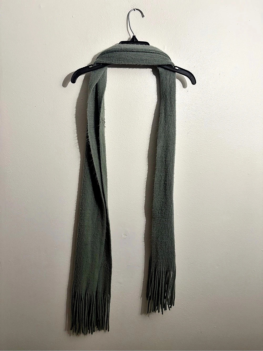Green Fringed Scarf